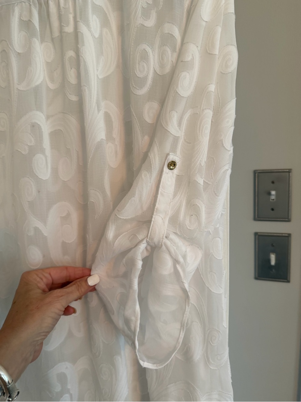 Lilly Pulitzer White Sheer Jacquard Cover up - Picture 4 of 4
